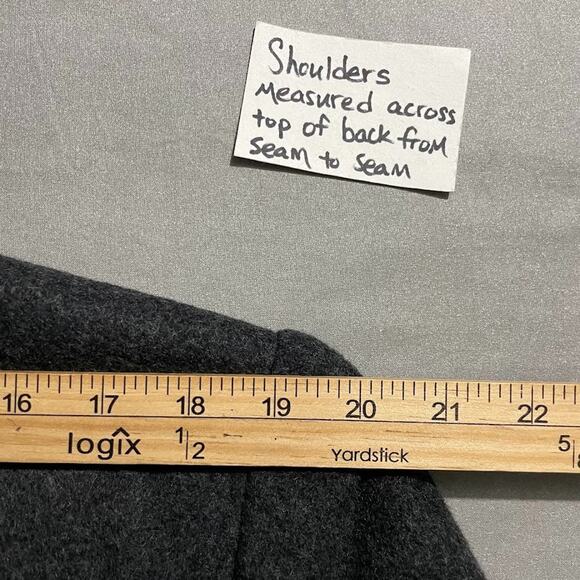 Vtg Eddie Bauer Womens Size XXL Charcoal Wool Angora Jacket Blazer Minimalist - Picture 13 of 13